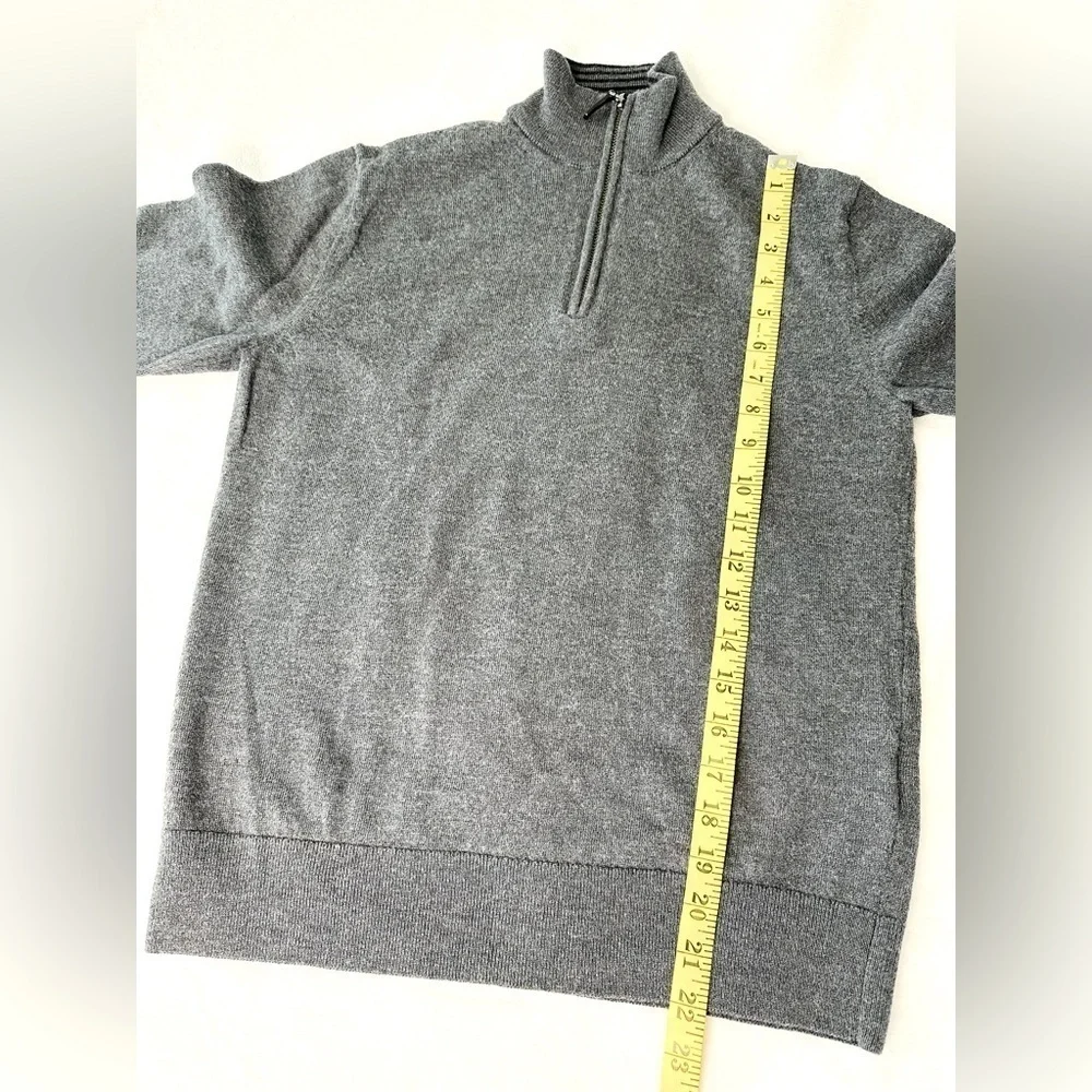 UNTUCKit Belguardo  Merino Wool Quarter -Zip Sweater Size Small
